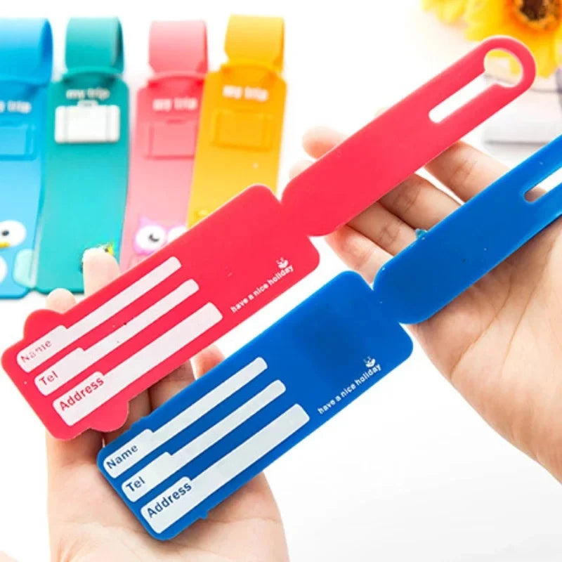 Lovely Silicone Luggage Tag Boarding Pass Luggage Tag Checked Fashion Travel Suitcase Tags Consignment Tags Hanging Tags